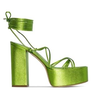 Paris Texas Green Platform Heels
